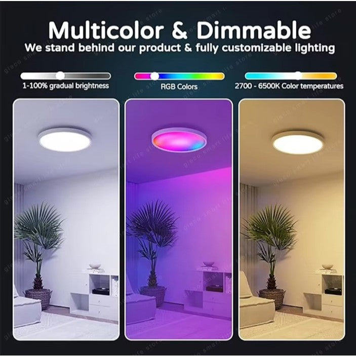 Dimming Led Ceiling Light With Remote Control RGB Modern Ceiling Lamp Living Room Lights Bedroom lamps Home Lighting
